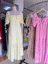 Summer Casual Loose Puff Sleeves Square Neck Dresses